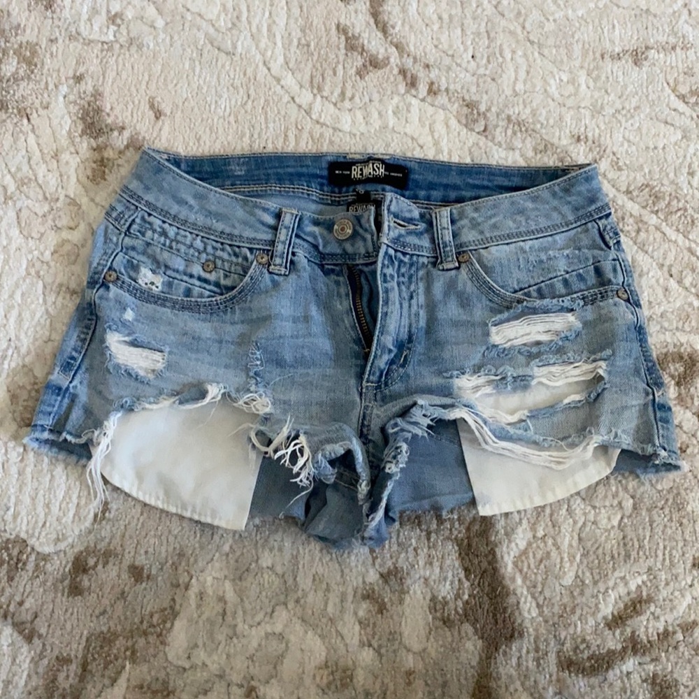 Rewash Distressed Denim Shorts